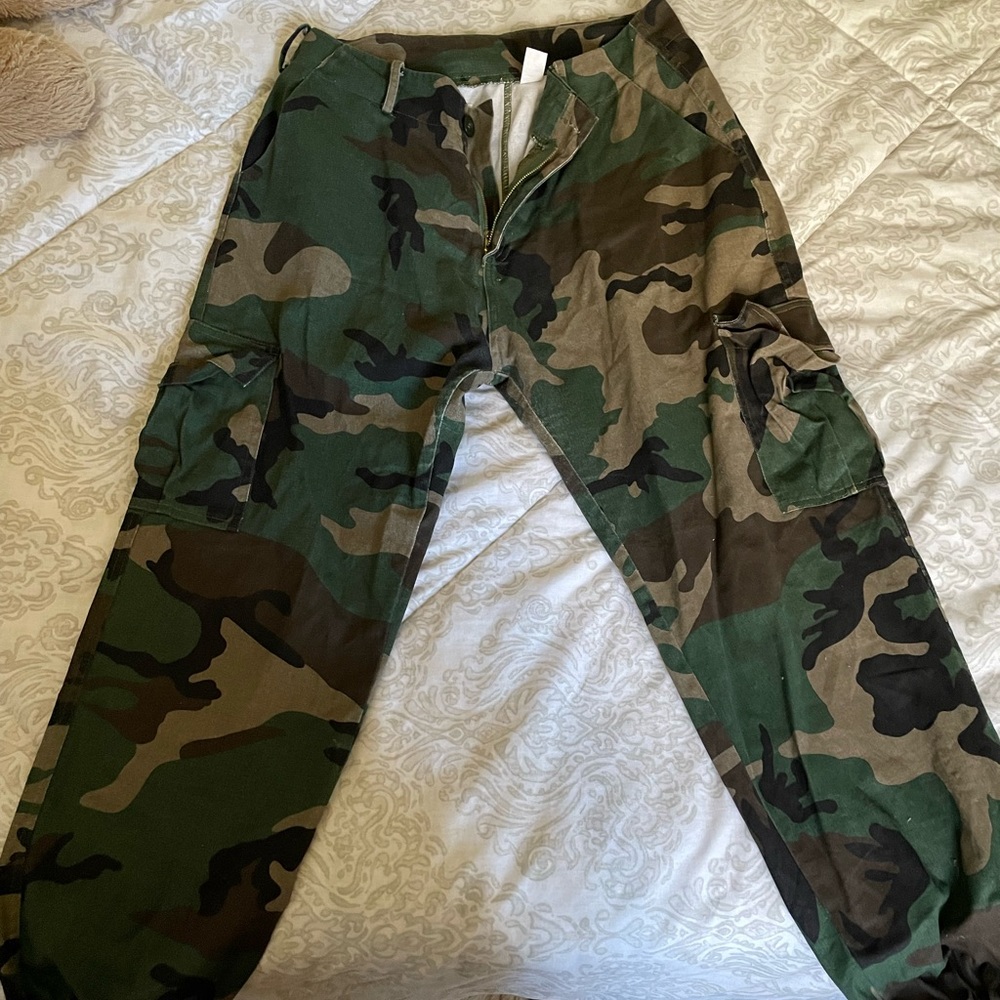Camouflage cargo pants
